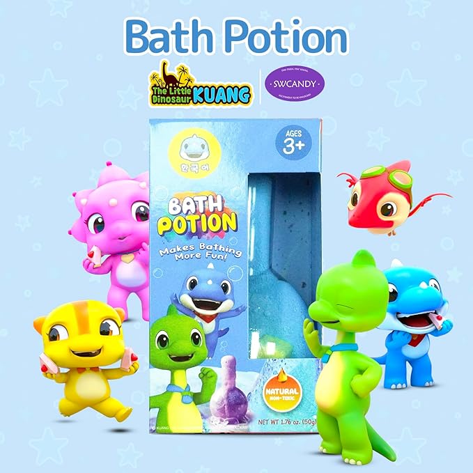 SWCANDY Bath Toys Kids Bath Bomb Potion, Easter Basket Stuffers Essentials, 6 Pack Nontoxic Bathtub Colorful Bubble Foam Scientific Soap Magical Fizzes Eruption for Ages 4-8 Boys Girls Toddlers