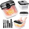 Pedicure Foot Spa with Bubble and Heat,Collapsible Foot Soaking Tub with Remote Control,Pedicure Tools for Feet,Foot Bath Soak Tub Gifts for Mens/Women,Mom/Dad