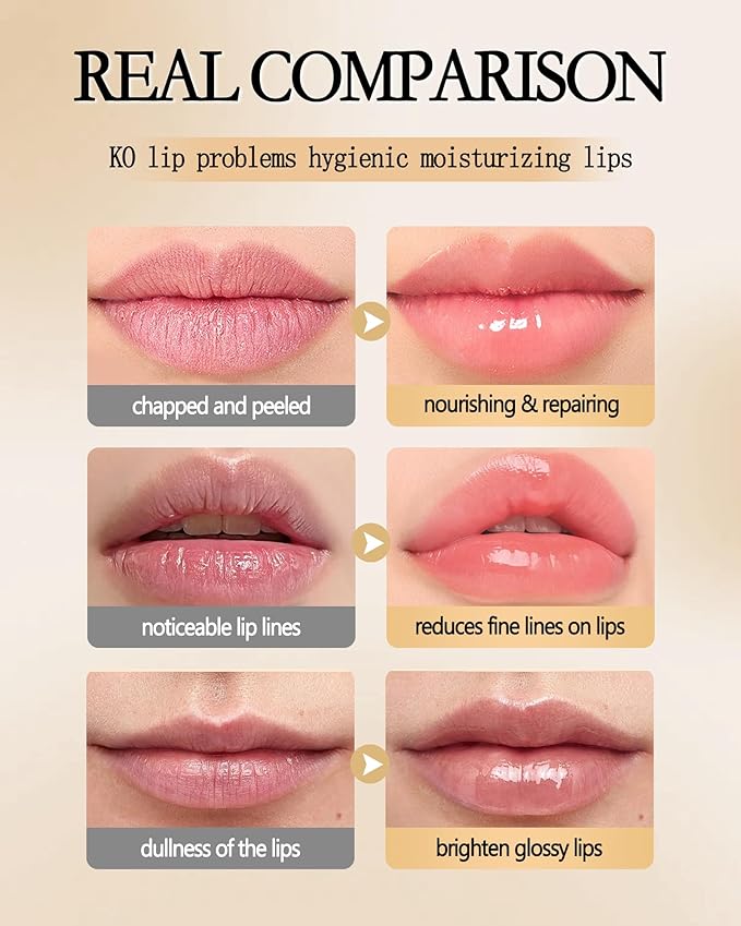 Collagen Lip Balm Set, 5Pcs Moisturizing Hydrating Lip Balm, Dry Lips Care Lip Moisturizer, Nourishing Vegan Lip Primer for Lipstick, Lightweight & Non-Sticky,Thanksgiving Lip Care Gift Kit for Women