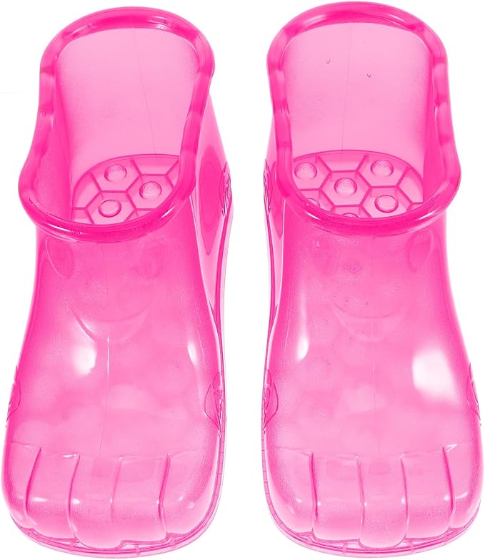 FRCOLOR Foot Soaking Shoes Waterproof PVC Spa Bath Slippers for Home Pedicure and Relaxation Comfortable Foot Bath Soaker Boots 10.24X4.92X10.24 Inches