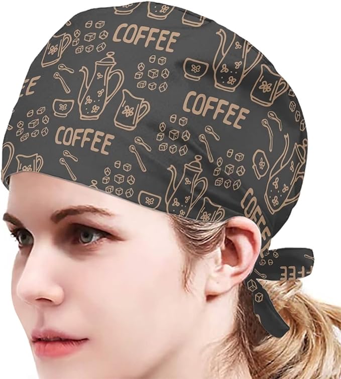 JoyLamoria Novelty Printed Cap with Sweatband Women Men Adjustable Tie Back Hats for Paiting