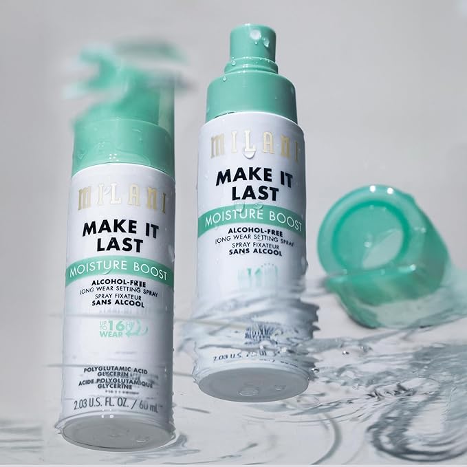 Milani Make It Last Moisture Boost Setting Spray - Alcohol Free Waterproof Makeup Finishing Mist - Hydrating & Soothing Formula for Sensitive Skin - 1 Count