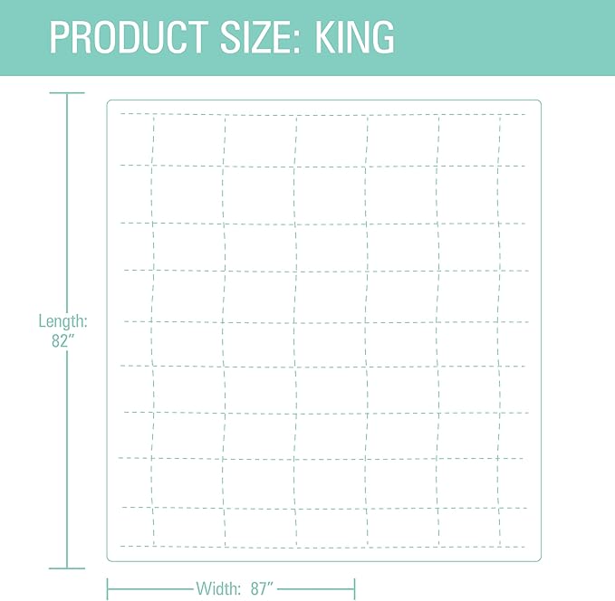 100% Cotton King Mattress Pad/Blanket, Also can be Used as Cover by ShieldLife, Cotton Blend Protection Mat for King Size Bed, Compatible with TheraMat Heated Mattress Pads, Made in Korea