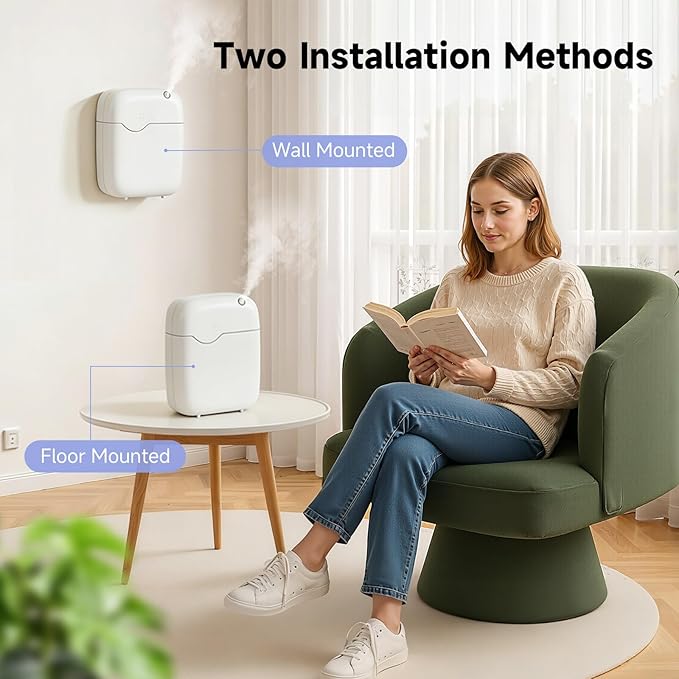Waterless Essential Oil Diffuser - 3000 Sq.Ft Coverage, 400ml Capacity Scent Diffuser Machine for Aromatherapy, App Control Cold Air Diffusers for Hotel Home Office Large Room Gift for Mom for Her