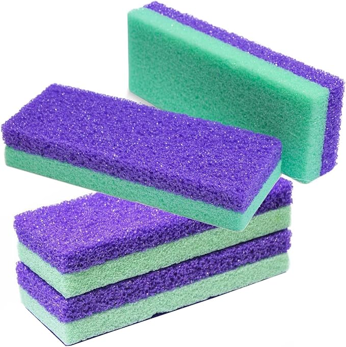 Karlash Professional Pedicure Foot Pumice Stone for Feet Skin Callus Remover and Scrubber for Dead Skins 2 Sided (Pack of 4)