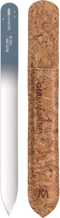 GERMANIKURE Glass Nail File in Cork Sleeve - Be Still and Listen - Professional Crystal Nail File for Natural Nails - Ideal Manicure & Pedicure Tool for Smooth, Easy Shaping - Nail Care Gift