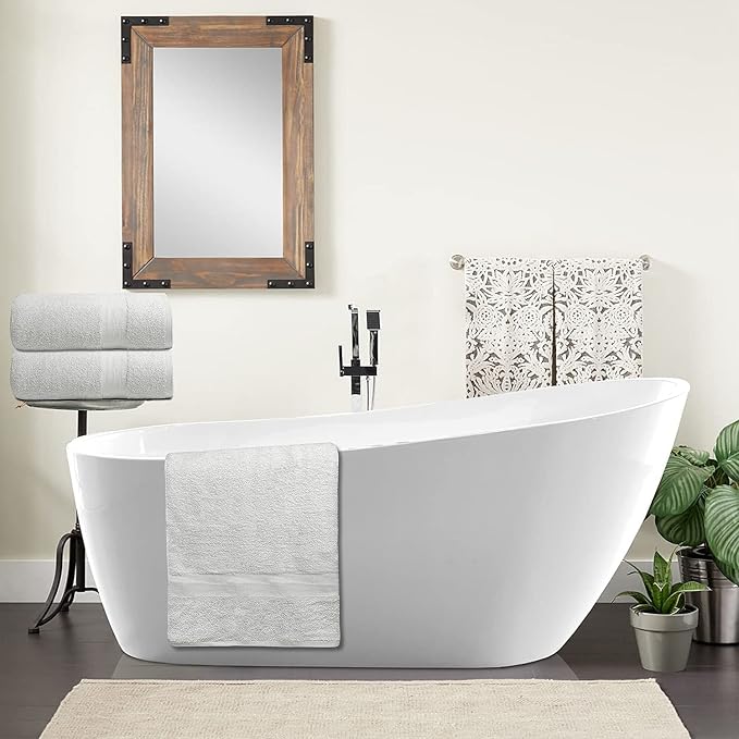 Softolle 100% Cotton Luxury Bath Sheets - Pack of 2 (35" x 70") | Super Soft, Quick-Dry & Highly Absorbent Towels for Bathroom, Home, Spa & Gym (White)