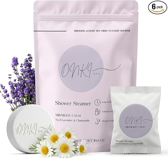 Shower Steamers Aromatherapy 6 Pack – Relaxation, Self Care, Stress Relief, Spa Gifts for Women & Men (Lavender & Chamomile) Mother’s Day Gifts for Mom, Wife from Husband, Grandma, Daughter and Sister