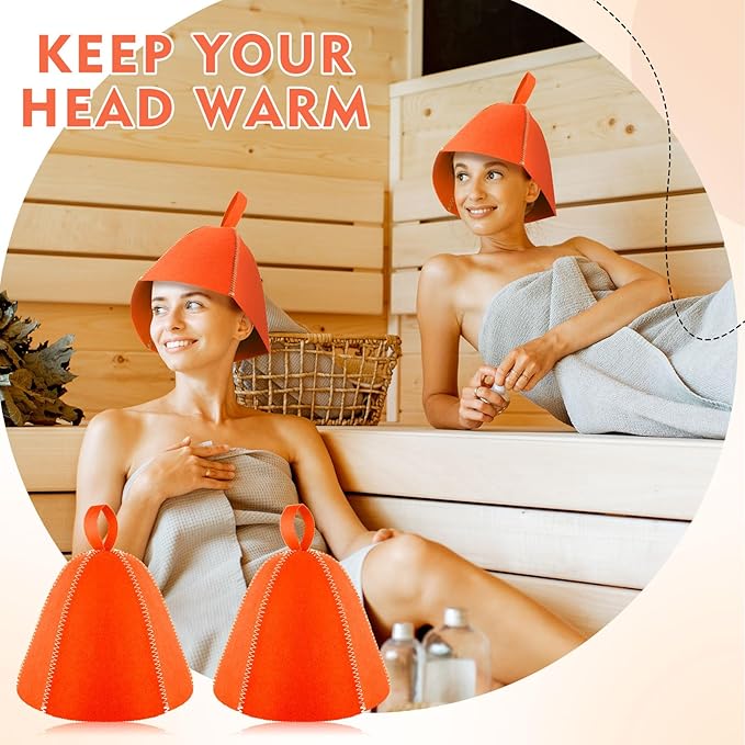 JaGely Sauna Hat for Men Women Sauna Hat Vaporarium Cap Russian Banya Cap for Bath House Accessories