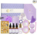 23 Pcs Mother's Day Gifts, Lavender Facial Skin Care Set, Bath and Body Gifts Basket for Women, Spa & Self-Care Kit, Sheet Mask, Present, Birthday, Christmas, Bridal Shower, Anniversary, Wife, Mom
