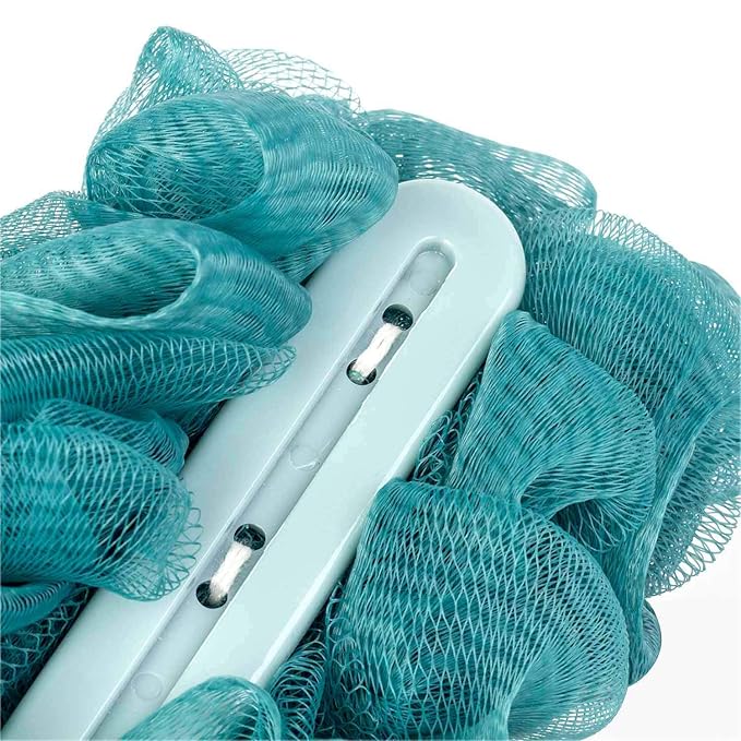 Back Scrubber for Shower,Loofah Long Handle Bath Body Brush,Soft Nylon Mesh Sponge for Shower,Loofah On a Stick for Men Women,Exfoliating Scrub Cleaning Luffa for Elderly(2-Pack,Blue)
