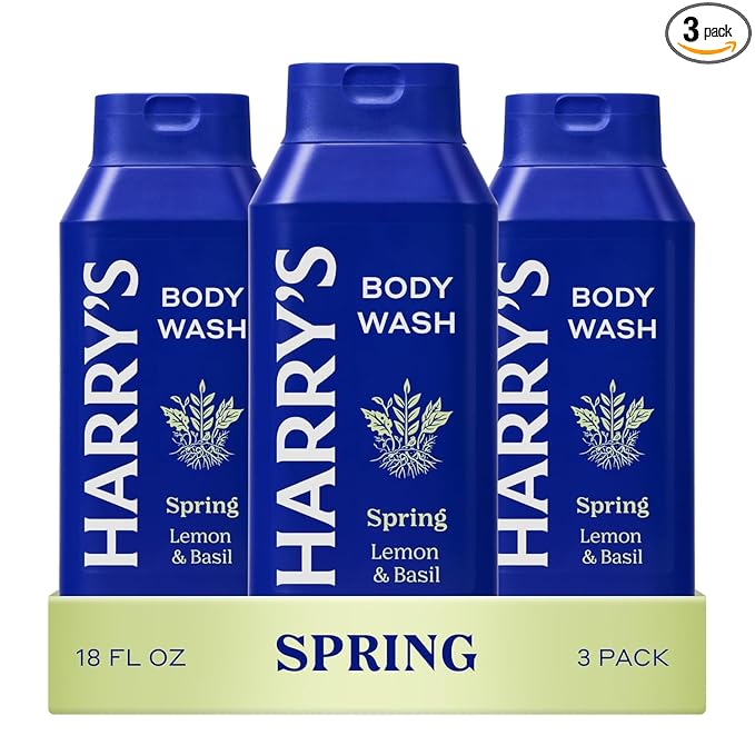 Harry's Men's Body Wash - Spring - (3 Pack) 18 fl oz - Shower Gel for Men - No Parabens, Sulfates, or Dyes