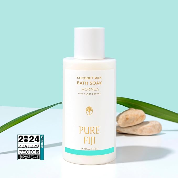 Pure Fiji Coconut Milk Bath Soak, Moringa (14oz/415ml)