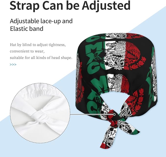 Adult Working Cap Adjustable Cleaning Work Sweatband Scrub Hat Tie Back Hats Headwear Bouffant Hat Head Headgear