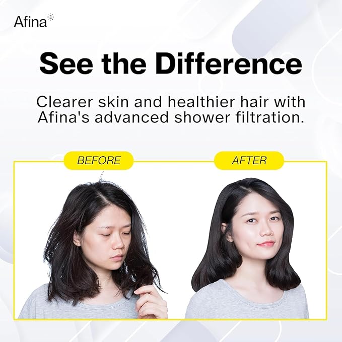 Afina Filtered Shower Head, Shower Filter for Hard Water | Improves Skin & Hair by Removing Chlorine & Toxic Chemicals from Hard Water (1.8 Gallon Per Minute California, Chrome)