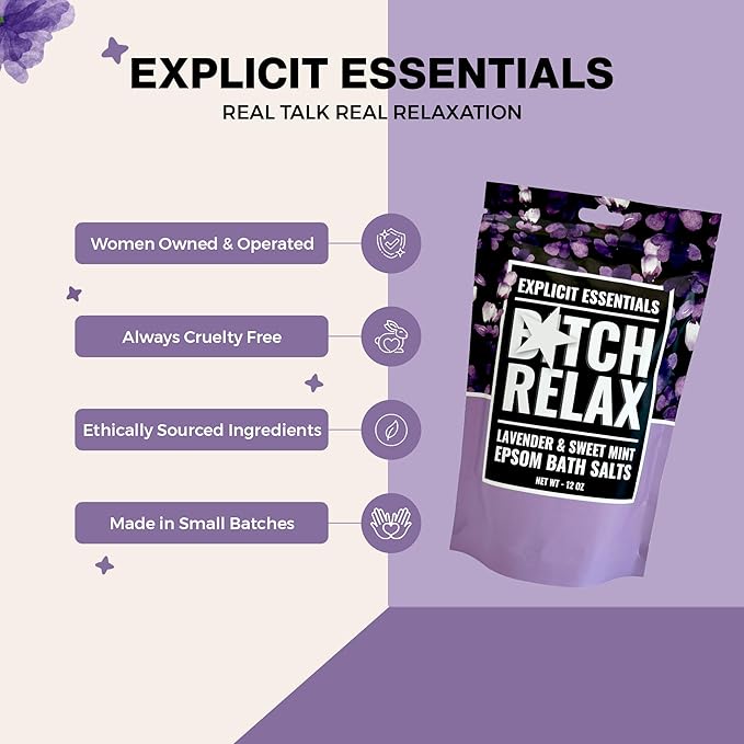 Lavender Bath Salts for Women, Self Care Gift Ideas for Women