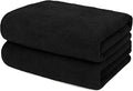 UNIMADE 2 Pack Salon Towels - Highly Absorbent and Quick Drying Hand Towels, Premium Wash Cloths for Bathroom, Gym, Shower, Hotel, and Spa - 16x27 inch (Black)