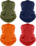 ROXUN 4 Pack Neck Gaiter, Cooling Breathable Face Mask UV Protection Scarf Hiking Bandana for Men/Women