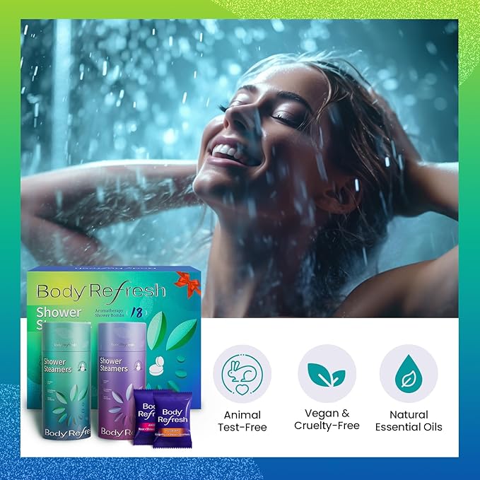 Shower Steamers Aromatherapy - Birthday Gifts for Women, Mothers Day Gifts for Mom Wife from Daugther, 18 Pack Shower Bombs with Essential Oils, Home Spa Relaxation Self Care Gifts for Women, Mom