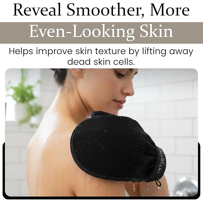 Exfoliating Mitt – Reusable Physical Exfoliating Glove for Smooth-Looking Skin – Helps Lift Dead Skin & Surface Buildup – Shower & Bath Use – Single Mitt