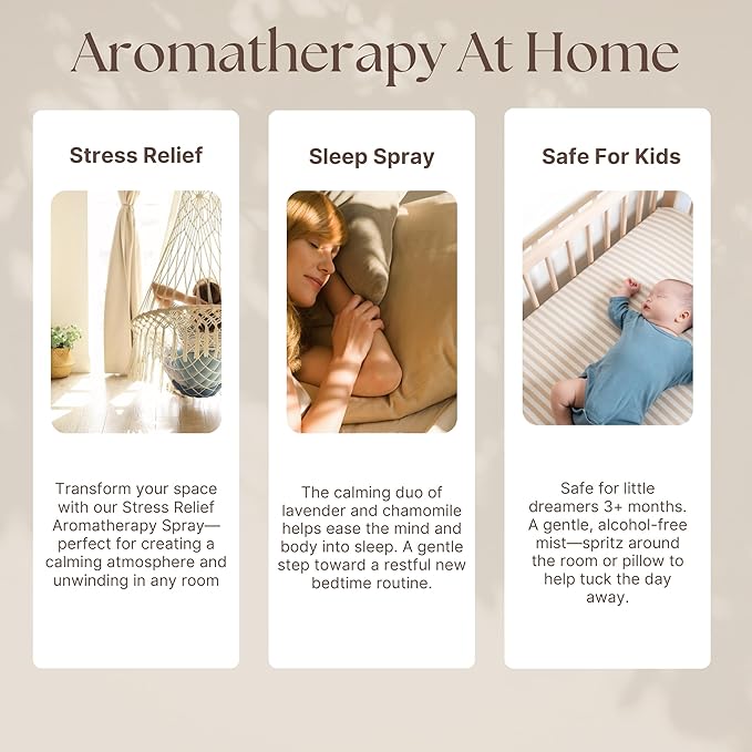 Stress Relief Pillow Spray, Lavander & Chamomile 100% Natural 2.0 Oz. Spray, Aromatherapy, Gifts for Her, Birthday Gifts, Gift Ideas, New Mom Gifts