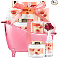 Mothers Day Gifts, Spa Kit for Women, Bath & Body Gift Set, Home Spa Bath Gift Basket, Strawberry Scented Bath Set Christmas Gifts, Pamper Kit for Girls & Teens, Birthday Gift, Bath Self Care Gift