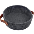 ABenkle Small Storage Basket, Mini Cotton Rope Storage Bin, Cute Tiny Shelf Baskets, Boho Decorative Toy Organizer for Nursery, Spa, Empty Gift Basket - XS, Dark Gray