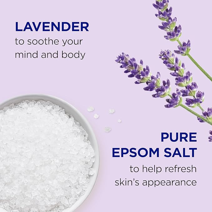 Dr. Teal's Epsom Salt Soaking Solution and Foaming Bath with Pure Epsom Salt Combo Pack, Lavender