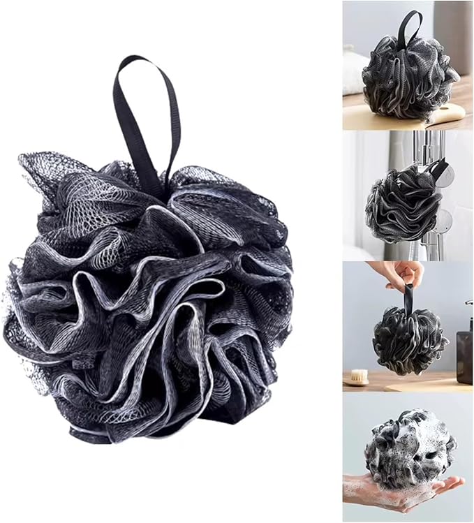 Loofah Bath Sponge, Exfoliating Bath Gloves, Loofah Exfoliating Body Scrubber Pad, 4 pcs for Men and Women Spa and Travel