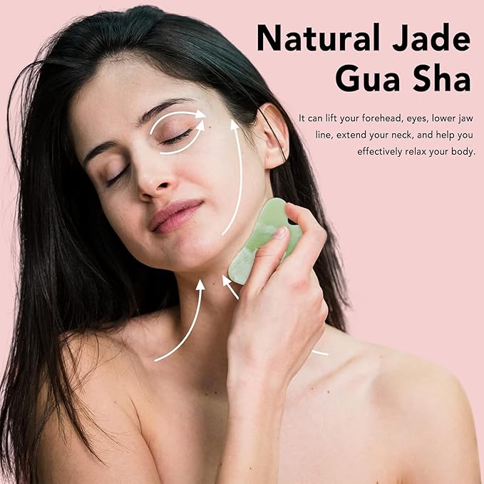 huefull Ice Roller for Face with 2 Rollers and Gua Sha Facial Tools, Face Roller for Self Care, Guasha Tool for Face, Puffiness Relief, Skin Care Gifts for Woman