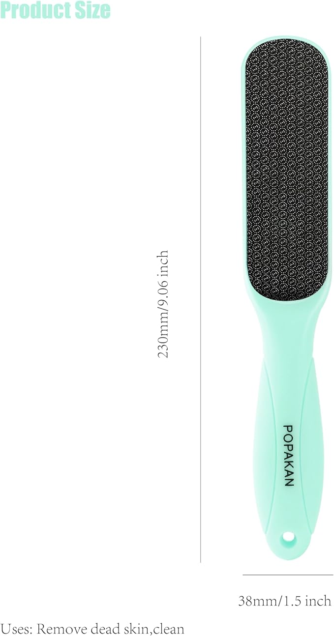 Foot File Callus Remover - Dead Skin Nano Glass Remover for Feet with Soft Brush, Professional Pedicure Tool for Home Foot Care - Green