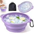 Face Bowl for Ice with Built-in Ice Tray, Collapsible Silicone Facial Ice Bath Bowl for Cold Plunge Therapy, Skin Tightening & Acne Relief, Ideal for Home Use