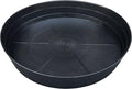 25 Inch Extra Large Plant Saucers, Extra-Deep 4.25 in Black Drip Trays for Flower Pot, Heavy Duty Drainage Tray Indoors No Holes, 2 Pack Plastic Planter Plate Water Catcher for Pots Base 20 21 22 in