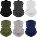 Fuinloth Neck Gaiter, 6 Pack Cooling UV Protection Bandana Face Mask Gator Scarf for Men Women