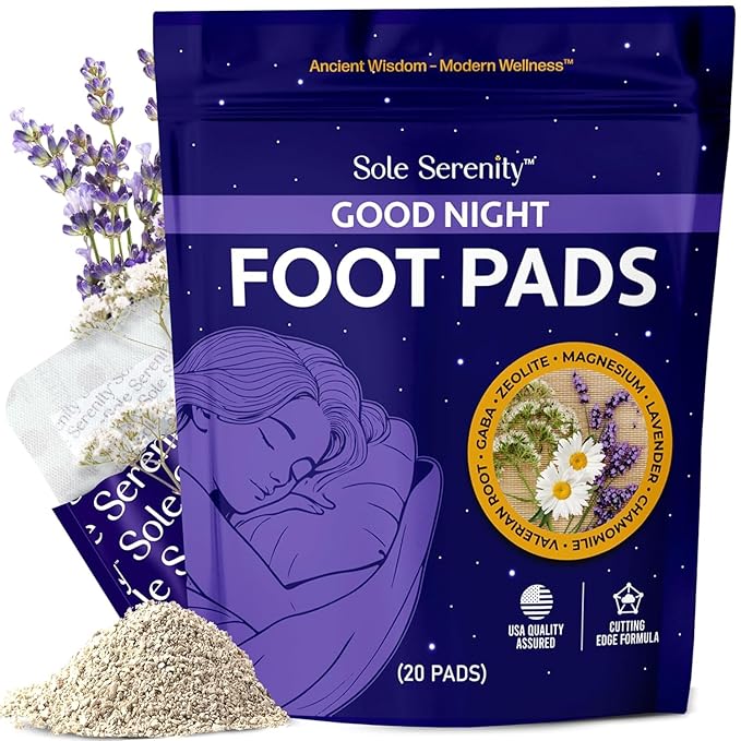 Sole Serenity 4 Pack Foot Pads Essentials Bundle - Zeolite, Good Night, Worry-Free and NeuroEase Foot Pads for Relaxation & Self Care (4 Unique Blends)