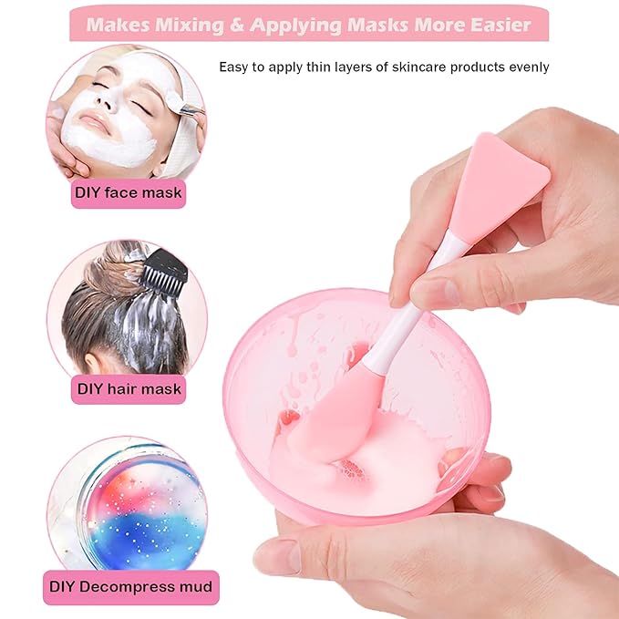 RamPula Silicone Face Mask Brush, Facial Mud Mask Applicator Brush Flexible for Applying Facial Mask,Sleeping Mask,Clay Mask,Body Lotion Mask Beauty Tools Makeup Brushes Applicator