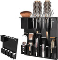 Clipper Holders Barbers Organizer, 13" x 12" x 3" Wall-Mounted Multi-Functional Hair Styling Tool Storage Stand for Clipper, Scissors, Comb, Curling Irons - for Salon, Home Bathrooms, with Screws Kit