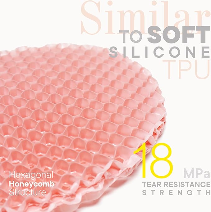 Facial Sponge - Deep Exfoliating Face Mitt, Honeycomb Face Exfoliator for Smoother, Younger Looking Skin, Dead and Dry Skin Remover for Men & Women, Pink