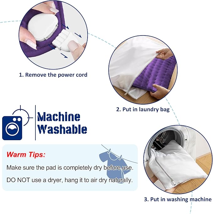 40X20 Inch Electric Heating pad for Back Neck Shoulder Knee Arms Legs- Electric Heat Pads with 6 Heat Settings & Auto Shut Off &Dry/Moist Heat Heating Pad for Birthday Mother Father Girl Men Women
