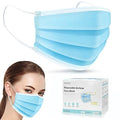 Disposable Face Mask Adult Blue Breathable Mask with Nose Clip Ear Loop 100 Pack