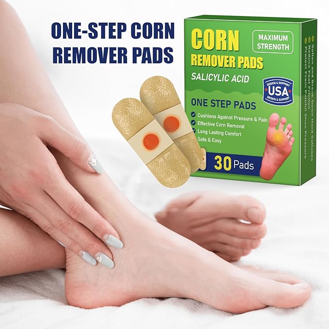 WABRINY Maximum Strength Corn Removers Pads for Feet and Toes, Fast Effective Foot Corn -YD