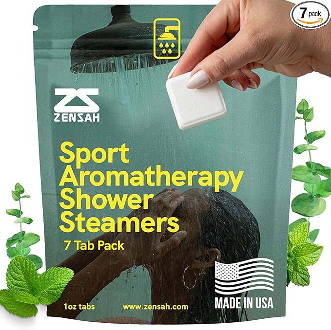 Zensah Sport Shower Steamers - Relaxing Aromatherapy, USA Made with Natural Eucalyptus Essential Oil, Travel Friendly, Self Care, Colds, Mother’s Day Gifts for Runners and Muscle Recovery