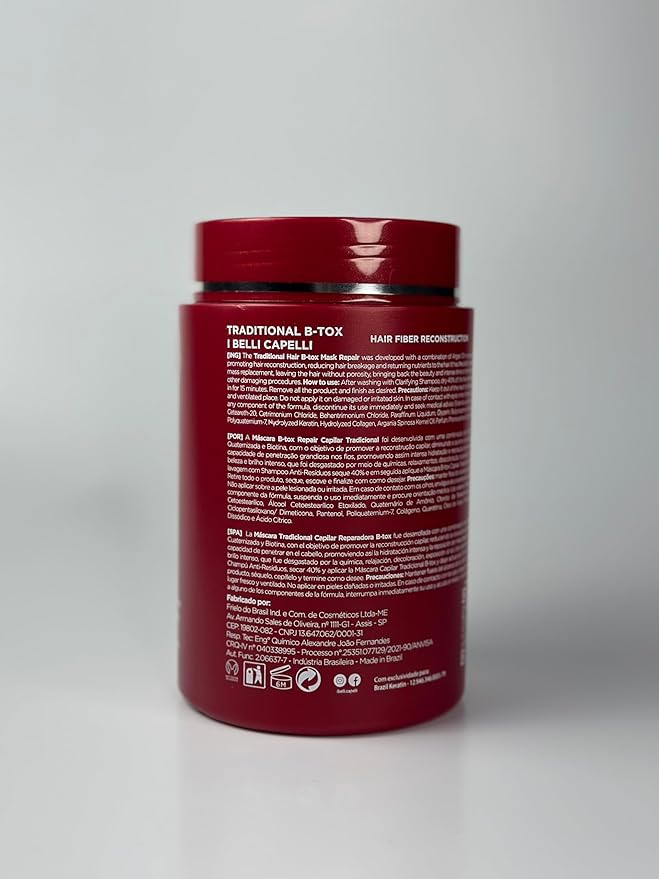 B-tox Repair Mask by Ibellicapelli: Anti-frizz, Hair Rejuvenation, 2x1kg/2x35.02 oz
