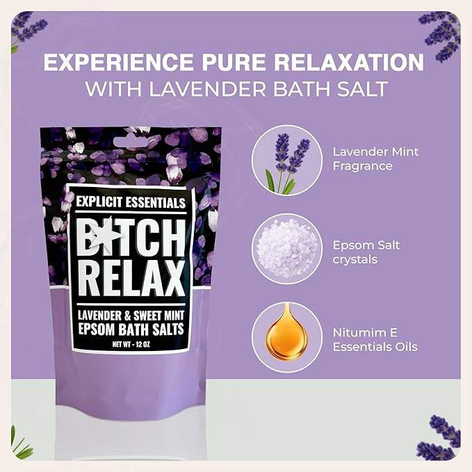Lavender Bath Salts for Women, Self Care Gift Ideas for Women