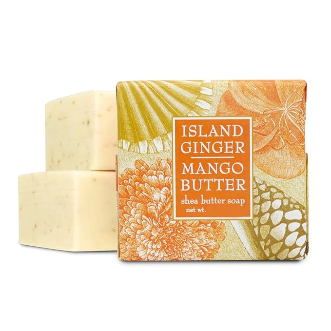 Greenwich Bay Mini Botanical Soap Bars – 12 Pack 1.9 oz Each – Individually Wrapped Guest Soaps for Airbnb, Spa, Travel, Bath – Travel Size Bar Soap Set, Island Ginger Mango