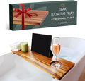 Teak Bathtub Tray for Tub 29” | Bath Tub Tray Wood for Small Tubs, Bath Tray for Tub, Bathtub Trays for Tub, Bath Table Tray for Home Spa | Fjord by JapandiSpirit