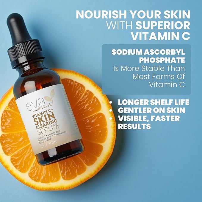 Vitamin C Serum for Face with Retinol (0.30%) & Salicylic 0.83% + Hyaluronic | Skin Refining Facial Serum for Uneven Tone, Texture & Hydration | Lightweight Daily Skincare for All Skin Types