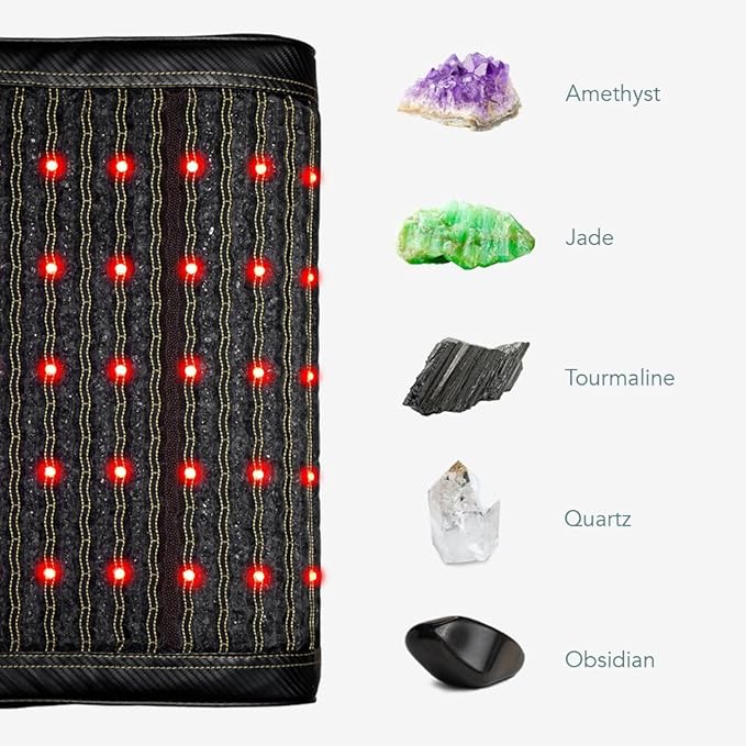 HealthyLine Jet Mat Pillow – Far Infrared Gemstone Heating Pad - Cutting-Edge Wellness Device – Negative Ions, Photon Lights