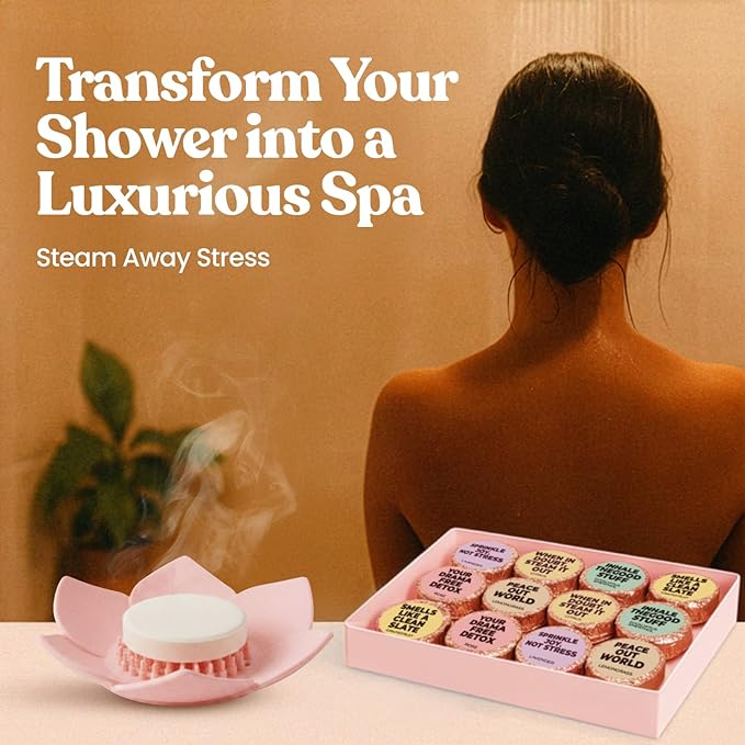 MESMOS 12 Assorted Shower Steamers Aromatherapy, Self Care Gifts for Women, Stress Relief Relaxation Spa Gifts, Spa Day Essentials Accessories, Self Care Set, Aromatherapy Shower Steamer for Women