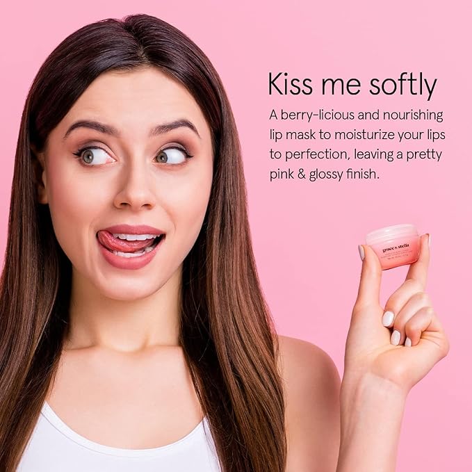 grace & stella Award Winning Lip Butter - Hydrating Lip Balm - Nourishing Lip Mask (1-pack) Travel Essentials, Travel Size Toiletries, Birthday Gifts for Women & Teens - Overnight Lip Repair - Vegan